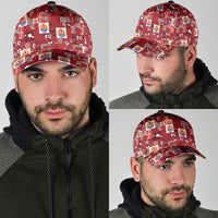 Tahiti Oaoa I Teie Noera Classic Cap Pacific Patchwork Xmas Vibes - Polynesian Pride