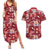 Tahiti Oaoa I Teie Noera Couples Matching Summer Maxi Dress and Hawaiian Shirt Pacific Patchwork Xmas Vibes - Polynesian Pride