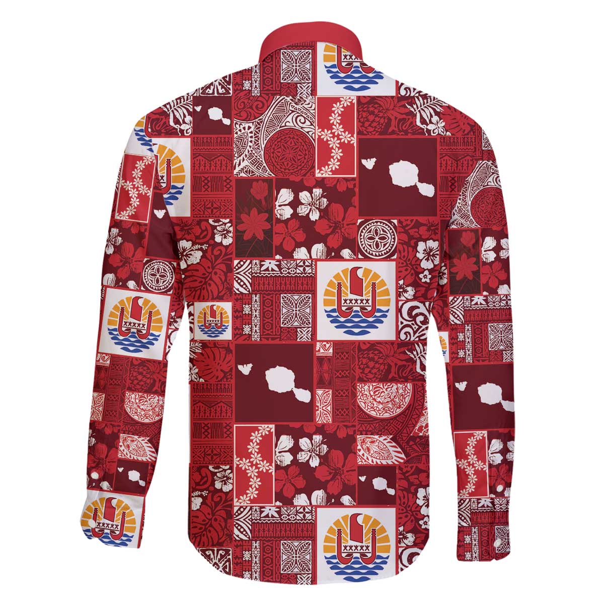 Tahiti Oaoa I Teie Noera Family Matching Off The Shoulder Long Sleeve Dress and Hawaiian Shirt Pacific Patchwork Xmas Vibes - Polynesian Pride