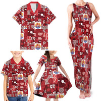 Tahiti Oaoa I Teie Noera Family Matching Tank Maxi Dress and Hawaiian Shirt Pacific Patchwork Xmas Vibes - Polynesian Pride