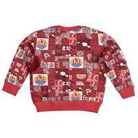 Tahiti Oaoa I Teie Noera Kid Ugly Christmas Sweater Pacific Patchwork Xmas Vibes - Polynesian Pride