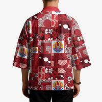 Tahiti Oaoa I Teie Noera Kimono Pacific Patchwork Xmas Vibes - Polynesian Pride