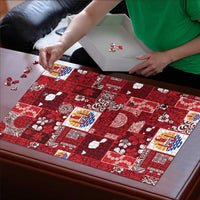 Tahiti Oaoa I Teie Noera Puzzle Pacific Patchwork Xmas Vibes - Polynesian Pride