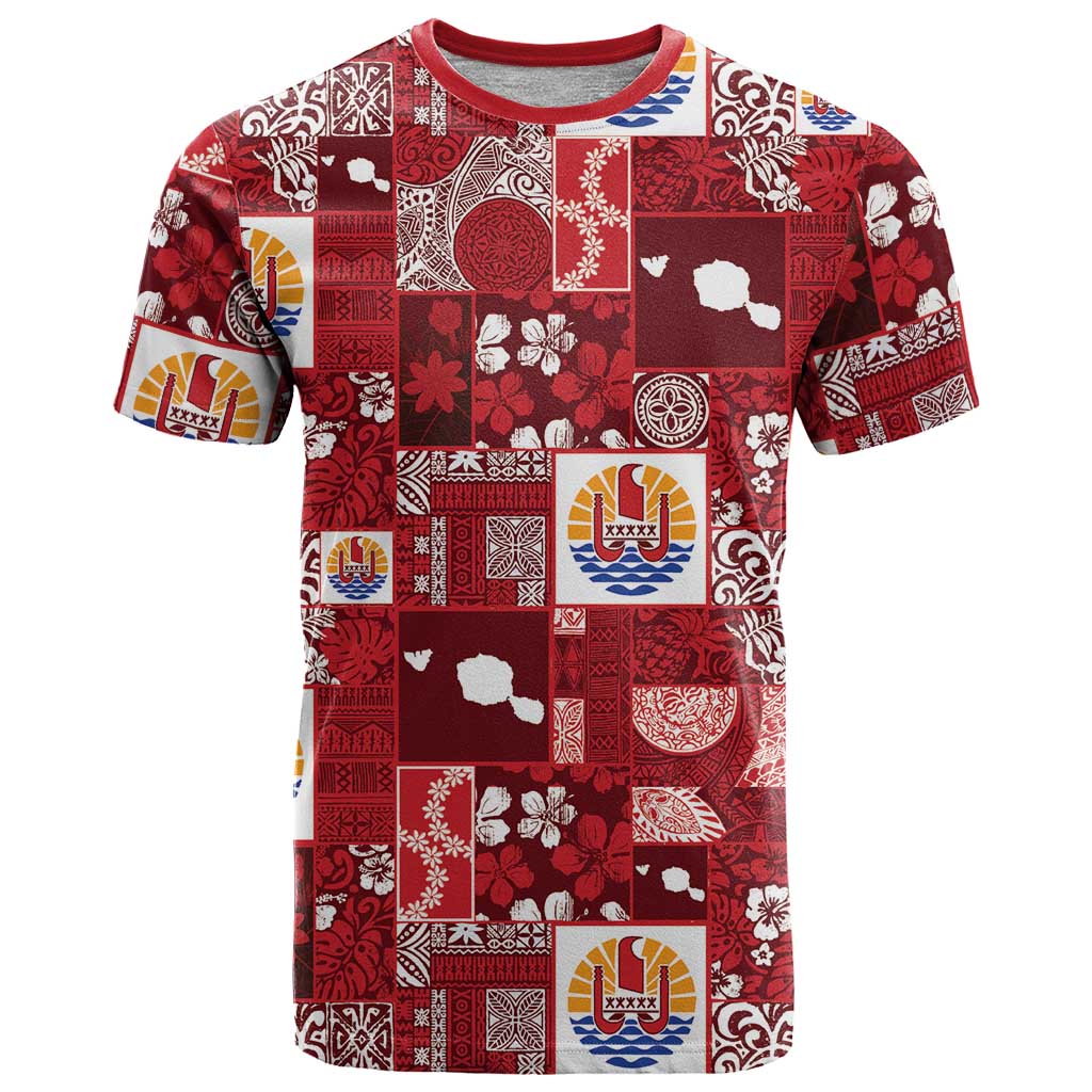 Tahiti Oaoa I Teie Noera T Shirt Pacific Patchwork Xmas Vibes - Polynesian Pride