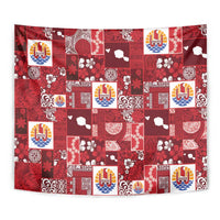 Tahiti Oaoa I Teie Noera Tapestry Pacific Patchwork Xmas Vibes - Polynesian Pride