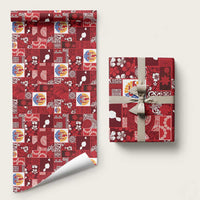 Tahiti Oaoa I Teie Noera Wrapping Paper Pacific Patchwork Xmas Vibes - Polynesian Pride