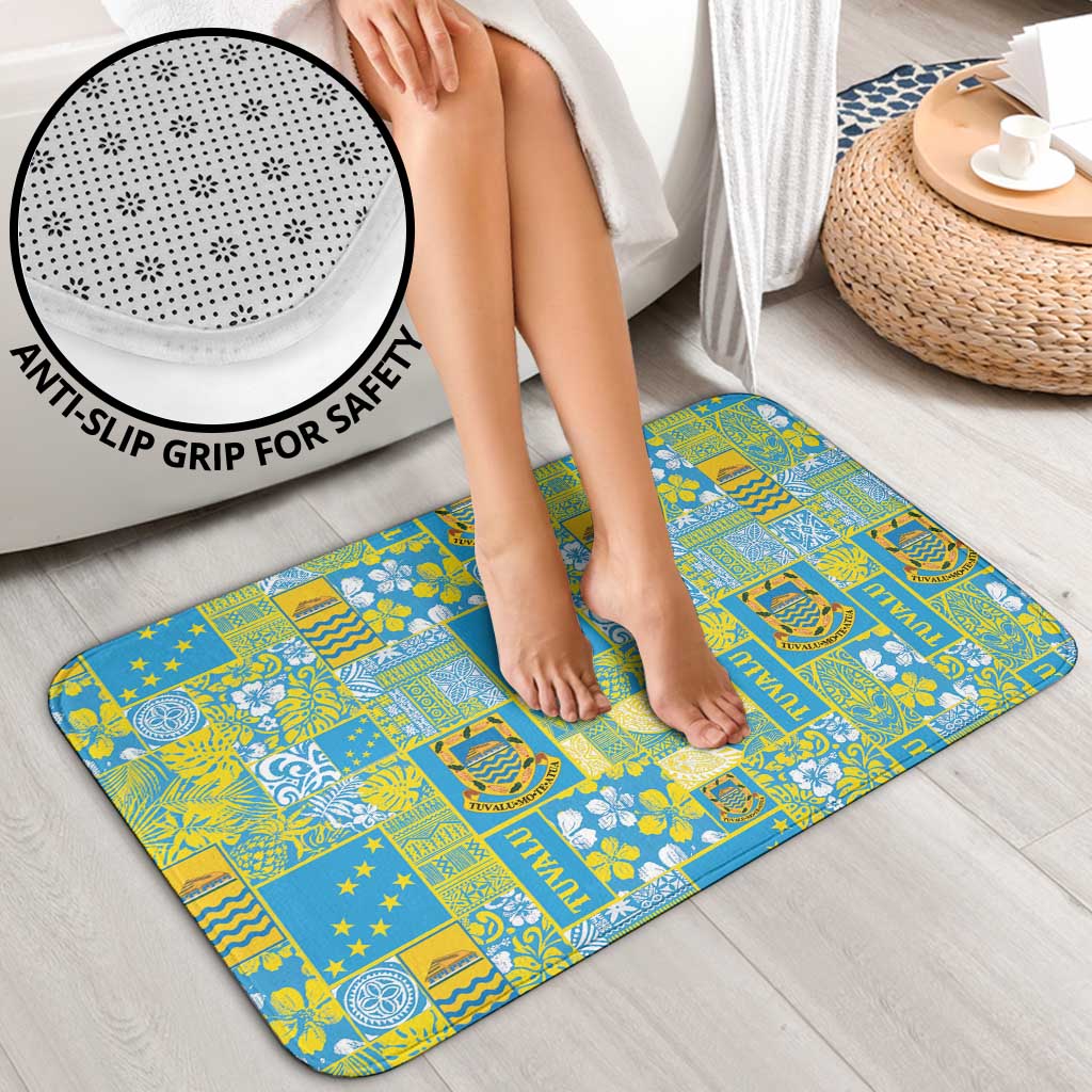 Tuvalu Manuia te Kilisimasi Bathroom Set Pacific Patchwork Xmas Vibes - Polynesian Pride