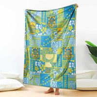 Tuvalu Manuia te Kilisimasi Blanket Pacific Patchwork Xmas Vibes - Polynesian Pride