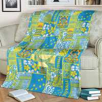 Tuvalu Manuia te Kilisimasi Blanket Pacific Patchwork Xmas Vibes - Polynesian Pride