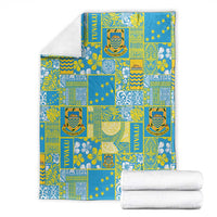 Tuvalu Manuia te Kilisimasi Blanket Pacific Patchwork Xmas Vibes - Polynesian Pride