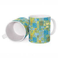 Tuvalu Manuia te Kilisimasi Ceramic Mug Pacific Patchwork Xmas Vibes - Polynesian Pride