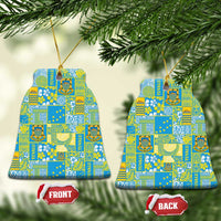 Tuvalu Manuia te Kilisimasi Ceramic Ornament Pacific Patchwork Xmas Vibes - Polynesian Pride