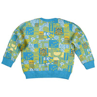 Tuvalu Manuia te Kilisimasi Kid Ugly Christmas Sweater Pacific Patchwork Xmas Vibes - Polynesian Pride