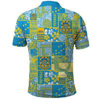 Tuvalu Manuia te Kilisimasi Polo Shirt Pacific Patchwork Xmas Vibes - Polynesian Pride