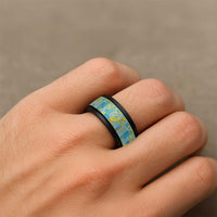 Tuvalu Manuia te Kilisimasi Spinner Ring Pacific Patchwork Xmas Vibes - Polynesian Pride