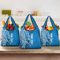 Yap Day 1 March Grocery Bag Micronesia Yapese Warrior LT9 3-pack One Size Blue - Polynesian Pride