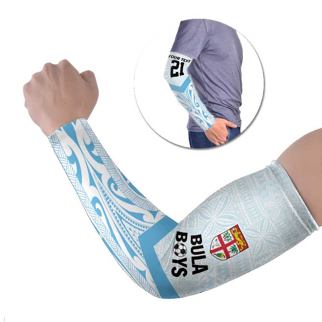 Fiji Football Custom Arm Sleeves Bula Boys Go Champions - Polynesian Pride
