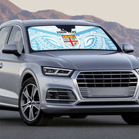 Fiji Football Custom Auto Sun Shade Bula Boys Go Champions - Polynesian Pride