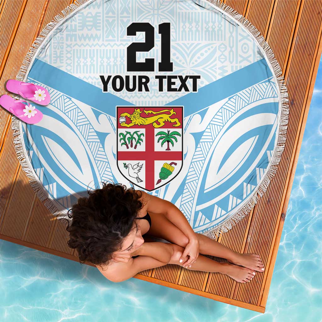 Fiji Football Custom Beach Blanket Bula Boys Go Champions LT9 - Polynesian Pride