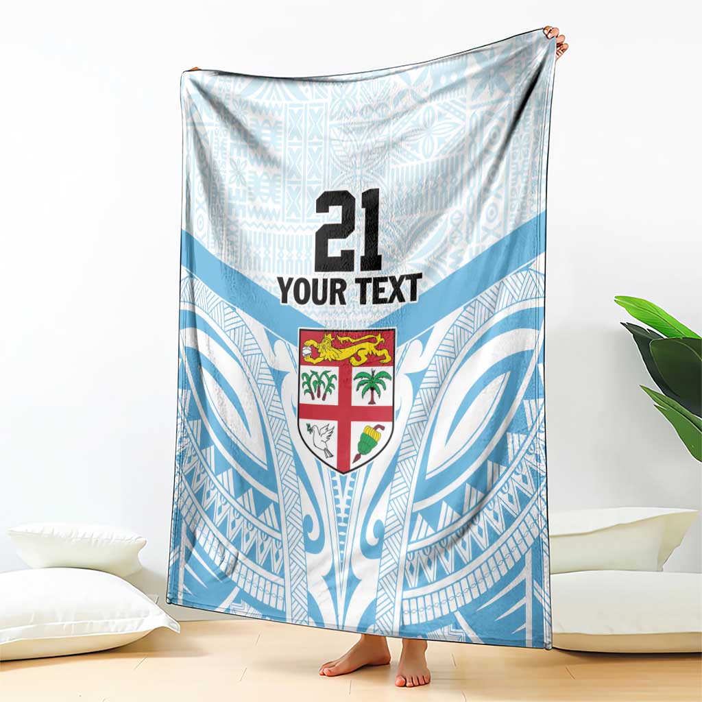 Fiji Football Custom Blanket Bula Boys Go Champions