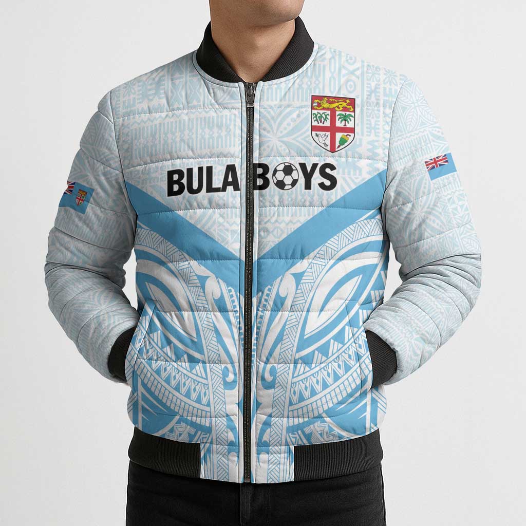 Fiji Football Custom Bomber Puffer Jacket Bula Boys Go Champions - Polynesian Pride