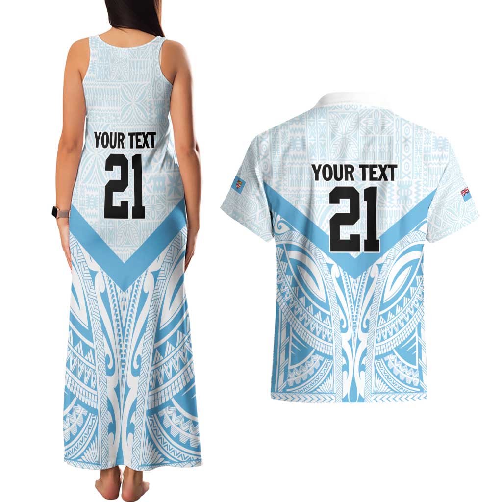 Fiji Football Custom Couples Matching Tank Maxi Dress and Hawaiian Shirt Bula Boys Go Champions