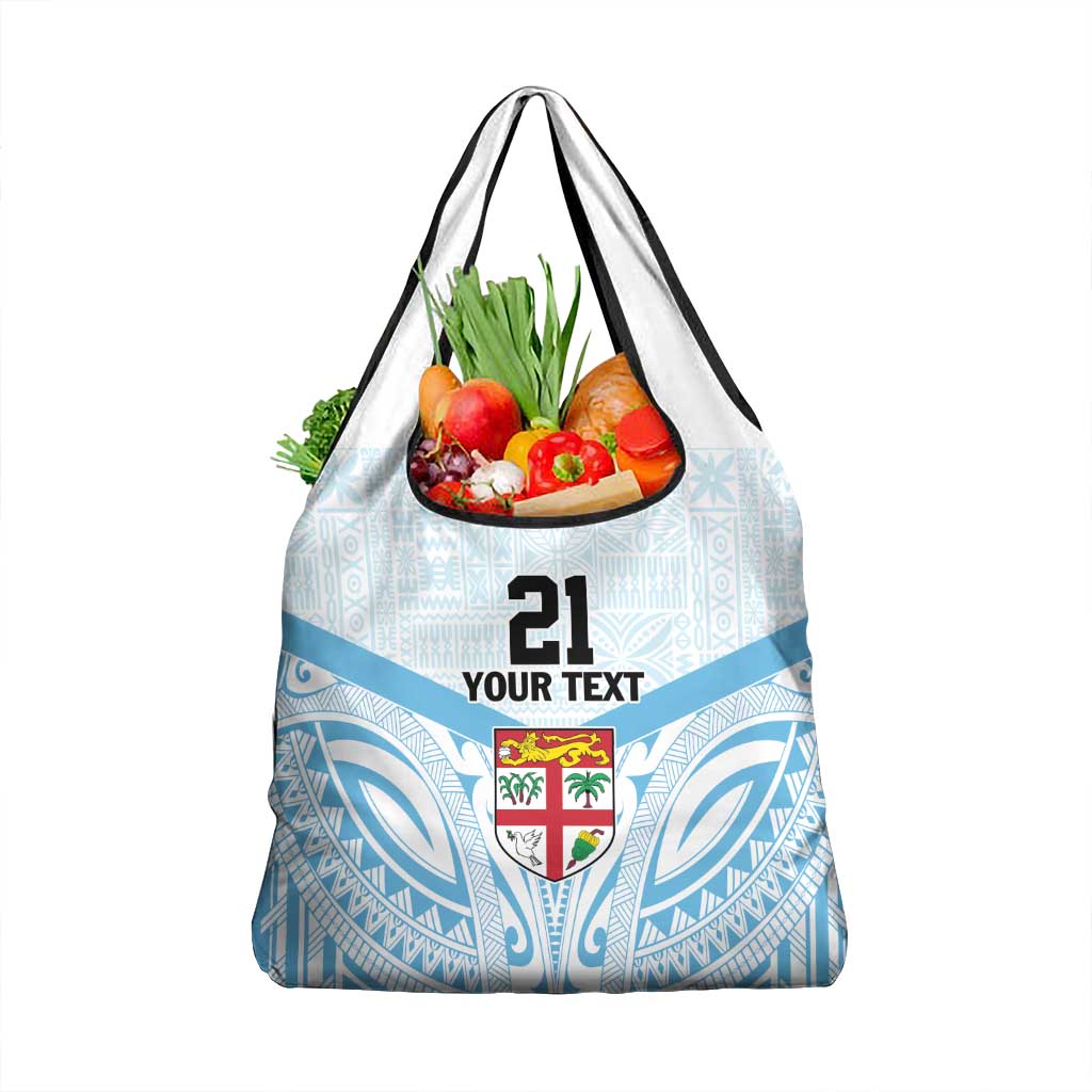 Fiji Football Custom Grocery Bag Bula Boys Go Champions LT9 1-pack One Size Blue - Polynesian Pride