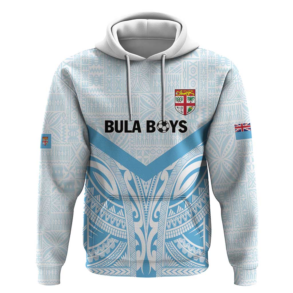 Fiji Football Custom Hoodie Bula Boys Go Champions LT9 Pullover Hoodie Blue - Polynesian Pride
