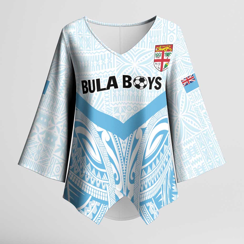 Fiji Football Custom Kimono Sleeve Blouse Bula Boys Go Champions - Polynesian Pride