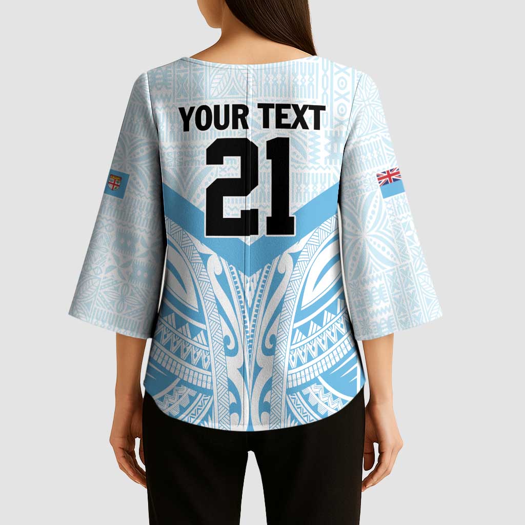 Fiji Football Custom Kimono Sleeve Blouse Bula Boys Go Champions - Polynesian Pride