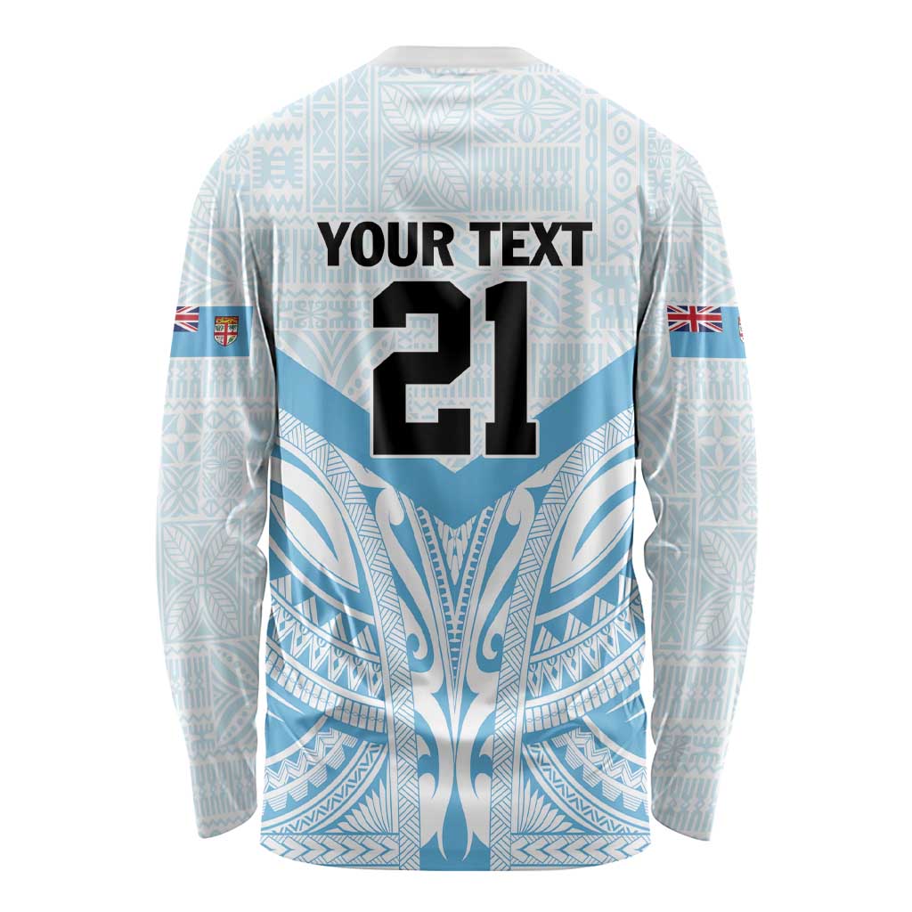Fiji Football Custom Long Sleeve Shirt Bula Boys Go Champions LT9 - Polynesian Pride