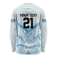 Fiji Football Custom Long Sleeve Shirt Bula Boys Go Champions LT9 - Polynesian Pride