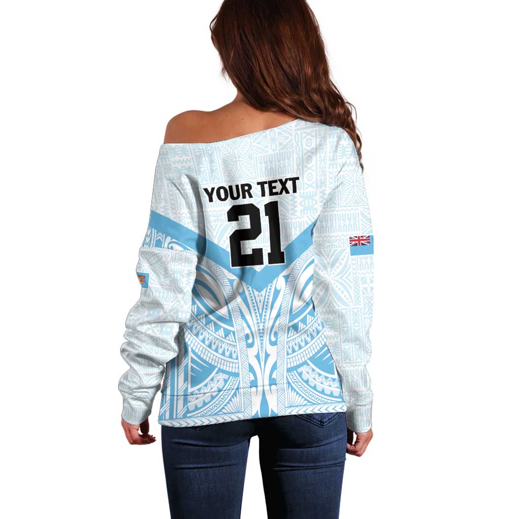 Fiji Football Custom Off Shoulder Sweater Bula Boys Go Champions LT9 - Polynesian Pride
