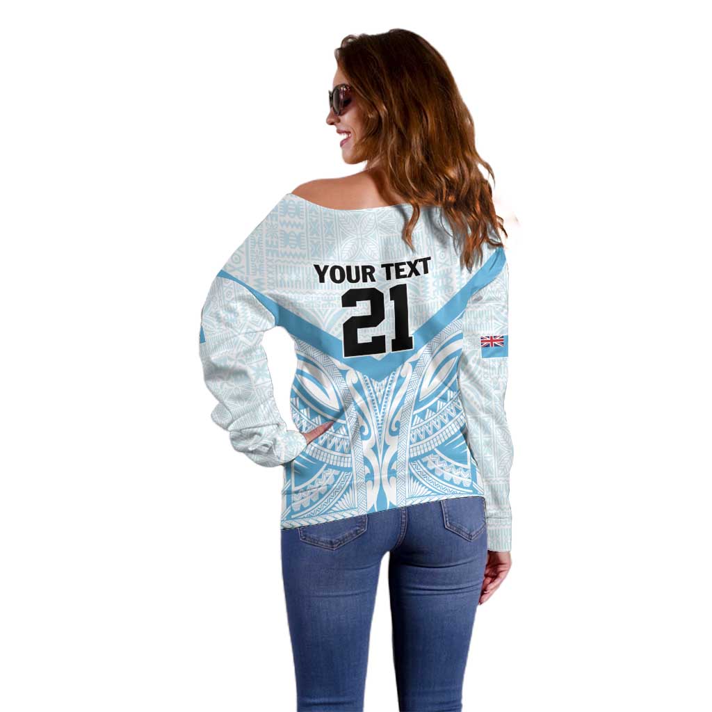 Fiji Football Custom Off Shoulder Sweater Bula Boys Go Champions LT9 - Polynesian Pride