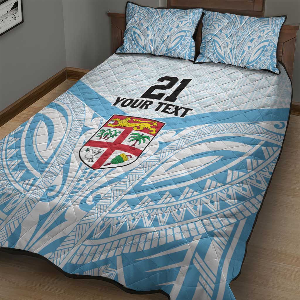 Fiji Football Custom Quilt Bed Set Bula Boys Go Champions