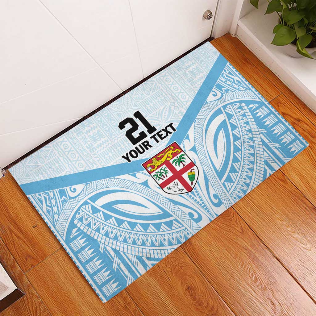 Fiji Football Custom Rubber Doormat Bula Boys Go Champions LT9 - Polynesian Pride