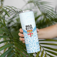 Fiji Football Custom Skinny Tumbler Bula Boys Go Champions