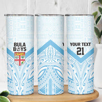 Fiji Football Custom Skinny Tumbler Bula Boys Go Champions