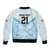 Fiji Football Custom Sleeve Zip Bomber Jacket Bula Boys Go Champions