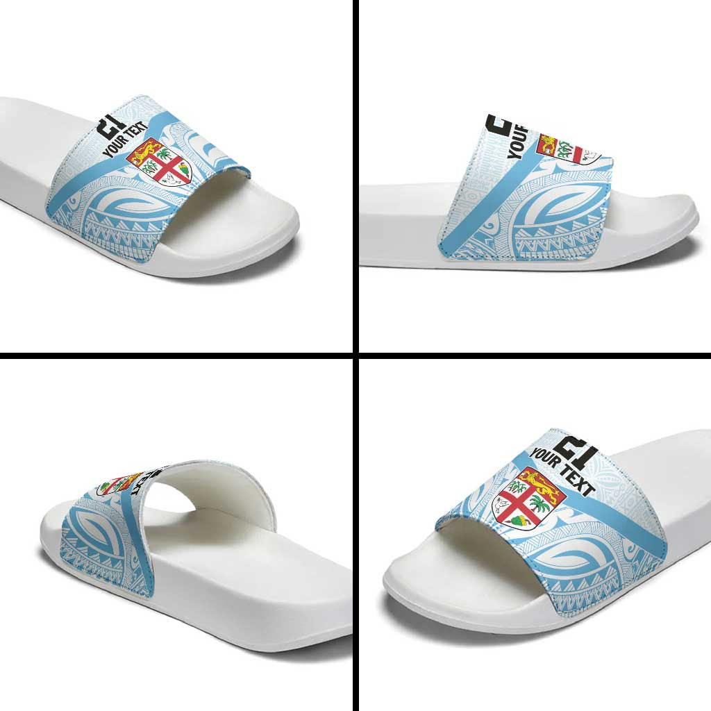 Fiji Football Custom Slide Sandals Bula Boys Go Champions - Polynesian Pride