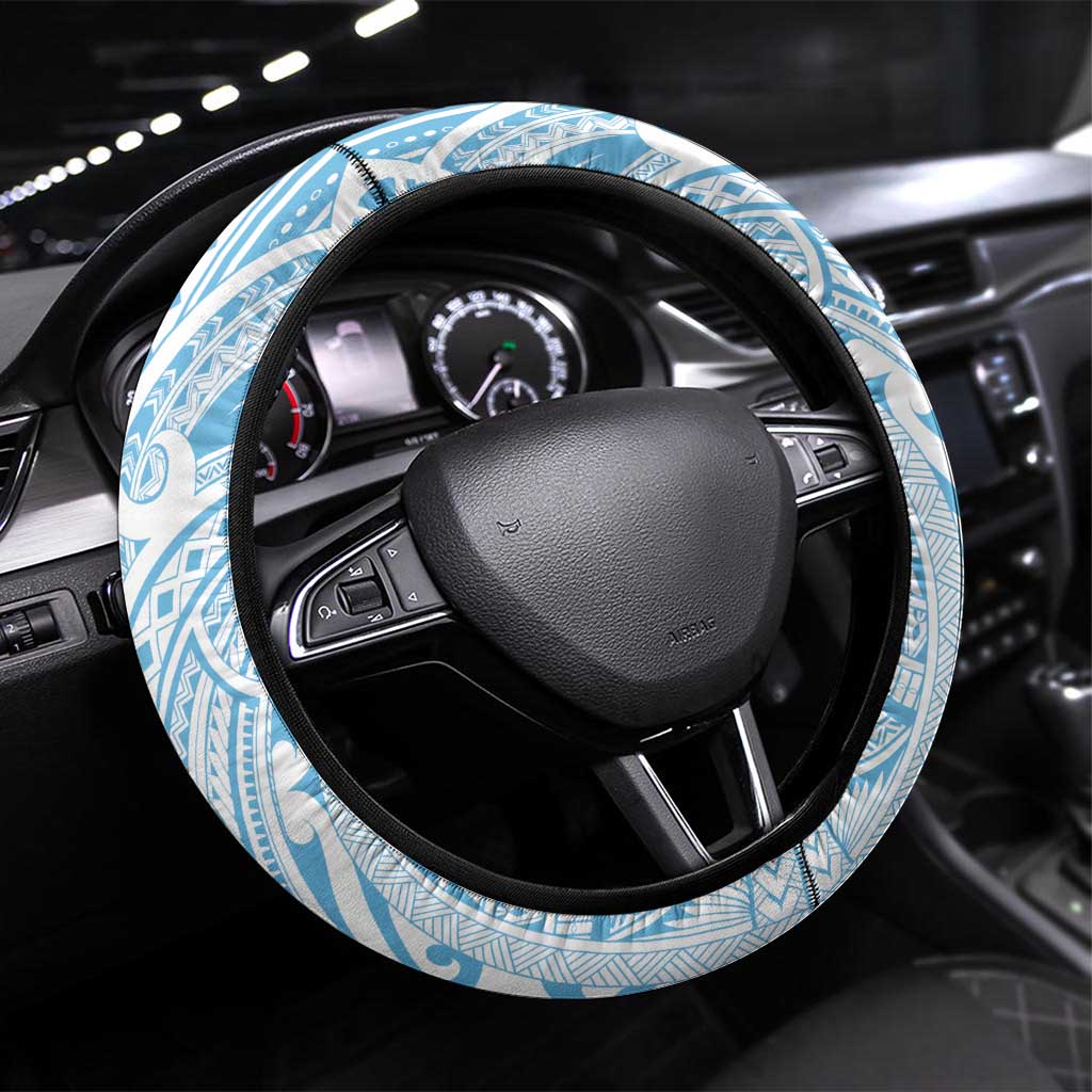 Fiji Football Steering Wheel Cover Bula Boys Go Champions LT9 Universal Fit Blue - Polynesian Pride