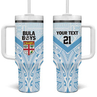 Fiji Football Custom Tumbler With Handle Bula Boys Go Champions