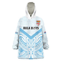 Fiji Football Custom Wearable Blanket Hoodie Bula Boys Go Champions