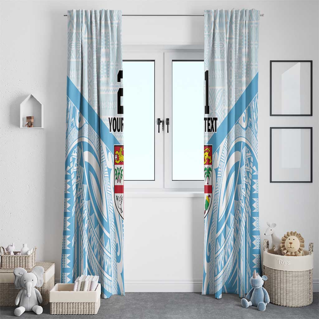 Fiji Football Custom Window Curtain Bula Boys Go Champions