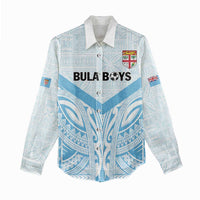 Fiji Football Custom Women Casual Shirt Bula Boys Go Champions