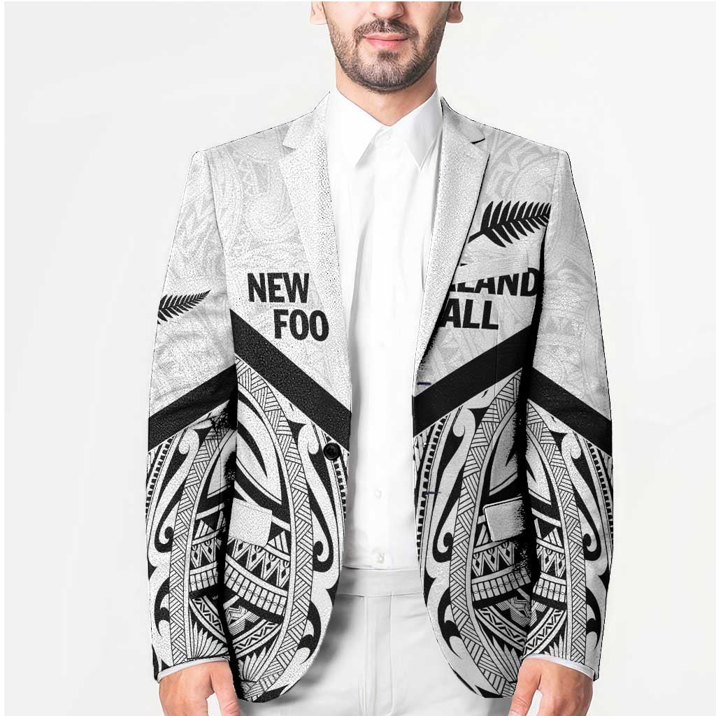 New Zealand Football Custom Blazer All White Fern Go Champions - Polynesian Pride