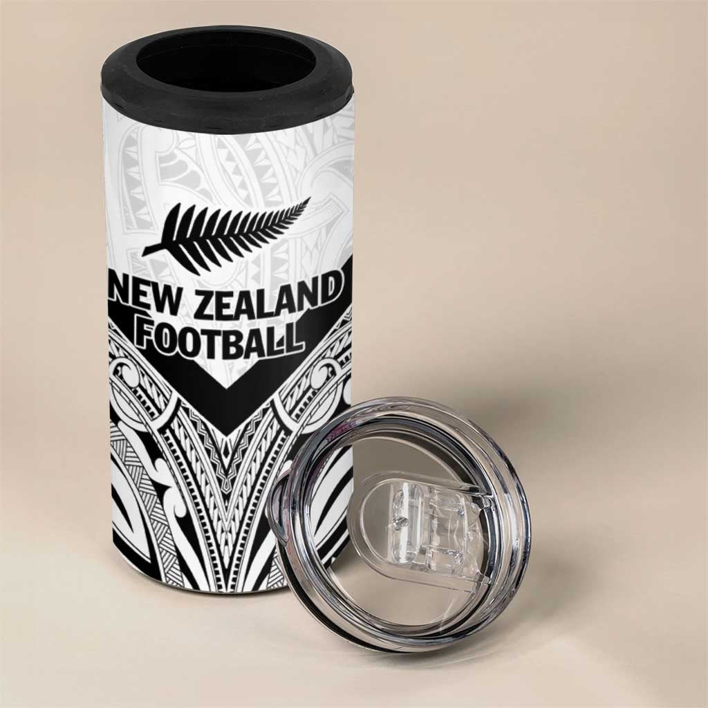 New Zealand Football Custom 4 in 1 Can Cooler Tumbler All White Fern Go Champions