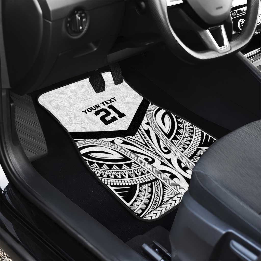 New Zealand Football Custom Car Mats All White Fern Go Champions