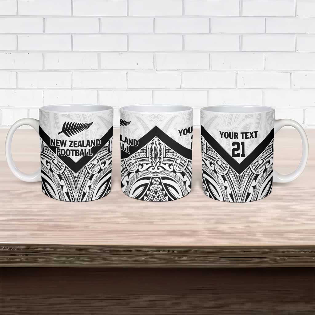 New Zealand Football Custom Ceramic Mug All White Fern Go Champions - Polynesian Pride