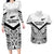 New Zealand Football Custom Couples Matching Long Sleeve Bodycon Dress and Hawaiian Shirt All White Fern Go Champions